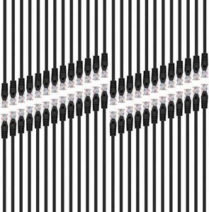 GEARit 50-Pack Cat5e Patch Cable 1.5ft Feet Cat 5e Ethernet Cable Snagless Flexible Soft Tab - Premium Series - Black