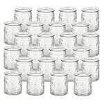 Glass Votive Tealight Candle Holders, 24Pcs Glasseam Clear Vintage Tea Light Candle Holders Floating Candle Holder Bulk for Christmas Dining Table Wedding Centrepieces Ceremony Living Room Decorations