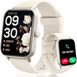 KALINCO Montre Connect�ée Femme Homme avec Alexa Intégré, 1,8" Smartwatch avec Appel Bluetooth, Podometre/Fréquence Cardiaque/Sommeil/SpO2, 100+ Modes Sportifs, Montre Intelligente pour Android iOS