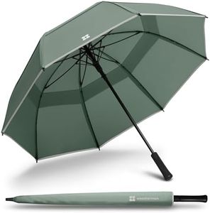 Weatherman Umbrella - Stick Umbrella - Windproof Umbrella Resists Up to 55 MPH Winds - (Sage)