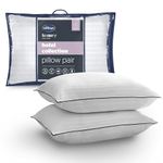 Silentnight Luxury Hotel Collection Piped Pillow - Hotel Quality Stylish Pillow Soft Medium Support for Back & Side Sleepers - Filled with Finest Fibres, Hypoallergenic and Machine Washable, Pack of 2