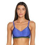 Hanes Women's X-temp foam wirefree bras, Clematis Blue/Black, XXL