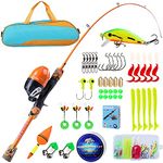 Sougayilang Kids Fishing Rods,Portable Telescopic Fishing Rod and Reel Combo, with Fishing Line Lures Spincast Fishing Tackle Bag for Youth, Girls and Boys Traveling Kid Fishing Pole-O