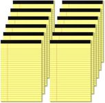 5" x 8" Yellow Legal Pad Writing Pads 12 Pack of Notepad 80gsm Recycled Paper Small Legal Pads College Ruled Note Pads Perforated Legal Pads 30 Sheets Yellow Paper Pad