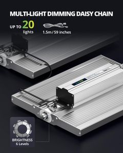 VIPARSPECTRA XS1500 Pro LED Grow Light – 150W Full Spectrum, Dimmable, Daisy Chain for 2x2/3x3 Indoor Plants