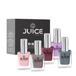 JUICE Quick-dry, Long Lasting, Chip Resistant, Gel Finish, High Gloss, F&D APPROVED COLORS & PIGMENTS, One Coat, 5 in 1 Nail Polish Combo 20