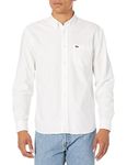 Lacoste Mens Regular Fit Cotton Oxford Shirt, Blanc, Medium