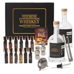 Whiskey Gifts for Men - Whiskey Making Kit - Whiskey Infusion Kit Gift Sets Men with Bottles, Wood Chips, Botanicals, Whiskey Stones - Whiskey Set Gifts for Men - Bourbon Kit Mens Gift Set