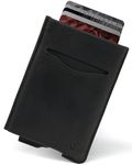 AKIELO Wallet - RFID Blocking Card Holder - Credit Card Wallet for Men, Black Leather Edition