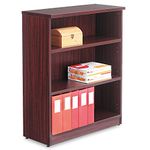 Alera VA634432MY Valencia Bookcase, 3-Shelf, 31-3/4 x 14 x 39-3/8, Mahogany