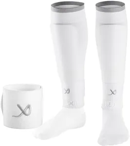 LUX Soccer Sleeves w/FREE Guard Stays for Men/Boys/Youth Compatible w/Soccer Grip Sock