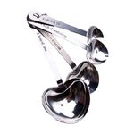 FASHIONCRAFT Heart Shaped Measuring Spoons, Silver, Pack of 24