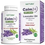 Calm Aid Lavender Oil Pills - 500mg -60 Softgels - 100% Natural, Helps Reduce Tension & Stress, Calming Supplement For Body & Mind, Sleep Aid, Anxiety Relief, Cold Macerated, Non-GMO, Certified Kosher