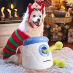 pet prime Automatic Dog Ball Launcher, Dog Ball Thrower, Interactive Puppy Pet Fetch Toy, Mini Dog Ball Throwing Machine for Small and Medium Dogs, With 3 PCS 2" Tennis Balls