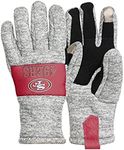 FOCO San Francisco 49ers NFL Heather Grey Insulated Gloves - S/M