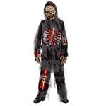 Spooktacular Creations Horror Black Zombie Costume for Halloween Dress Up Party, Festivals, Theme Party Costumes-L(10-12yr)