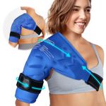 Atsuwell Shoulder Ice Pack Rotator Cuff Cold Therapy for Injuries Reusable Cold Gel Wrap for Shoulders Injury, Left or Right Upper Arm Pain Relief, Surgery Recovery - Blue