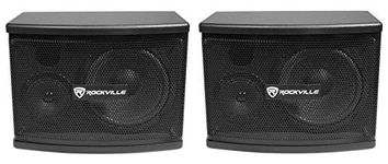 Rockville Pair KPS65 2-Way 400 Watt Karaoke Speakers+Wall Brackets/MDF, Black, 6.5"