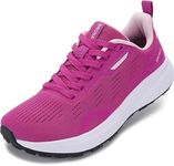 BRONAX Wide Road Running Shoes for Women Breathable Fitness Cross Training Size 8w Stylish Gym Female Tennis Sneakers Jogging Sports Ladies Hot Pink 39