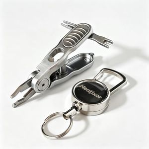 Mini Fishing Line Cutter, Hook Remover, with Retractors and Knot Tying Tool