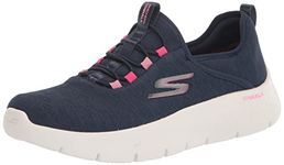 Skechers Women's Go Walk Flex Lucy Trainers, Navy Textile Trim, 4.5 UK