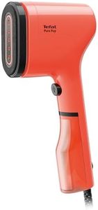 Tefal Pure Pop Handheld Garment Steamer | 1300W | Compact, Convenient Vertical Steaming | Reversible Pad | 2m Cable | 20g/min Steam | 15-sec Heat-Up | Red | No.1 Ironing Brand in Europe