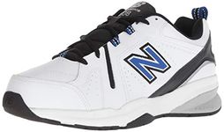 New Balance mens 608 V5 Casual Comfort Cross Trainer, White/Team Royal, 9 W