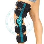 Vive ROM Knee Brace - Hinged Immobilizer for ACL, MCL and PCL Injury - Orthosis Stabilizer- Adjustable Recovery Support for Orthopedic Rehab, Post Op, Meniscus Tear (Black, Standard)