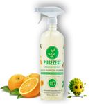 PUREZEST Multipurpose Cleaner 750ml | Plant-Based, Enzyme-Based | Cleans Countertops, Floors, Glass, Tiles, Steel, Oven | Removes Tough Grease | Citrus Freshness | Baby & Pet Safe