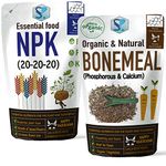 Shiviproducts Combo - NPK 20 20 20 Macro nutrients and Organic Bone Meal | All Purpose Fertilizers for Gardening Plants (450 gm+ 450 gm)