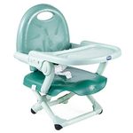 Chicco Pocket Snack Children's Booster Seat, Sage | 6m-3y (15 kg), Portable, Adjustable High Chair, Compact, Removable Tray