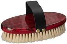 Natural 100% Goat Hair Finishing Body Soft Brush for Grooming Horses and Other Animals - 2.5cm Long bristles