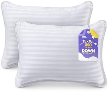 Utopia Bedding 2 Pack Toddler Pillow - Baby Pillows for Sleeping - Cotton Blend Shell with Polyester Filling - Pack of 2 Kids Pillows - White - 13 x 18 Inches