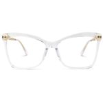 Zeelool Large Butterfly Eyeglasses Frame for Women Isaebella FP0044-06 Crystal