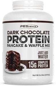 PEScience Protein Pancake & Waffle Mix, Dark Chocolate, 15g High Protein Snacks, Whey and Casein Blend, 36 Servings, Just Add Water