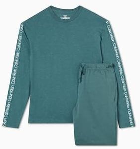 Calvin Klein Men's Immerge Long Sleeve Sleep Set, Calming Green, Large