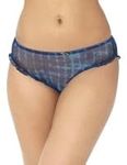 Lunaire Women's Whimsy Honolulu Stretch Mesh Cheeky Panty, Navy Tie Dye, X-Large (8)