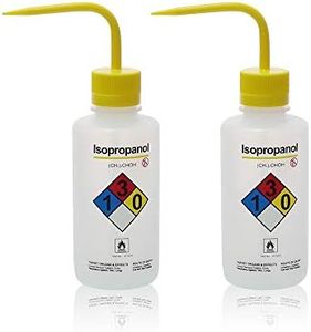 Labvida 2pcs of Safety Wash Bottles, Vol.500ml 17oz, Isopropanol Wash Bottle, LDPE Material, LVM003