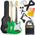 3rd Avenue XF 3/4 Size Electric Guitar Ultimate Kit with 10W Amp, Cable, Stand, Gig Bag, Strap, Spare Strings, Picks, Capo – Green