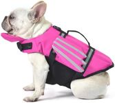 Petglad Dog Life Jacket, Wings Dog Life Vest with Chin Float Rescue Handle for Small Medium Large Dogs, Adjustable High Visibility Flotation Pet Safety Swim Vest for Swimming Boating (Pink, L)