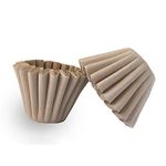 1-4 Cup Basket Coffee Filters,Natural Brown Biodegradable Basket Filters Paper Unbleached for Home Office Use,Coffee Filter Flowers, 50 Count