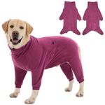 Axcimond Dog Fleece Coat with Legs Winter Warm Dog Jacket Full Body Dog Pajamas with Zipper Dog Fleece Jumper Dog Sweaters for Small Medium Large Dogs Clothes Adjustable Dog Onesie Fleece Dog Coats