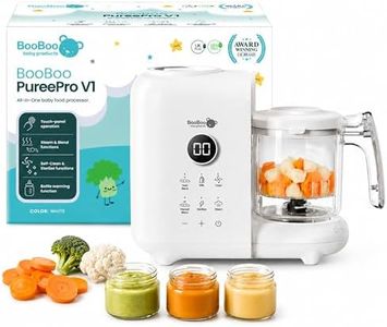 BooBoo Baby PuréePro V1 5-in-1 Baby Food Maker & Steamer Blender – Baby Food Processor, Purée Maker with Bottle Warmer, Steriliser & Self-Cleaning