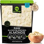 NUT CRAVINGS - Blanched Sliced Almonds - Raw, (80oz - 5 LB) Packed Fresh in Resealable Bag - Nut Snack - Healthy Protein Food, All Natural, Keto, Vegan, Kosher Ideal for Trail Mixed Nuts