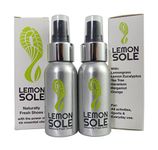 Lemon Sole Twin Pack - The POWERFUL & NATURAL shoe freshener & deodoriser spray with 6 essential oils. Great for Sport. Extremely Effective!