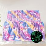 Glow in The Dark Blanket Unicorn Gi