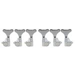 Musiclily 3x3 Sealed Bass Tuners Tuning Pegs Keys Machine Heads Set, Chrome