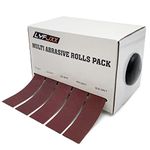 Abrasive Paper 4pc Sandpaper Variety Pack with Dispenser Drawable Emery Cloth Roll Metal Glass Carpentry Sanding Paper (5roll6m)