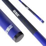 GSE Games & Sports Expert 58" 2-Piece Fiberglass Graphite Composite Billiard Pool Cue Stick for Men/Women, Billiard Cue Stick for House or Commercial/Bar Use (Blue, 21 Oz)