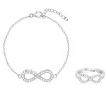 GIVA 925 Silver Infinity Heart Set|, Gifts for Women and Girls | With Certificate of Authenticity and 925 Stamp | 6 Months Warranty*